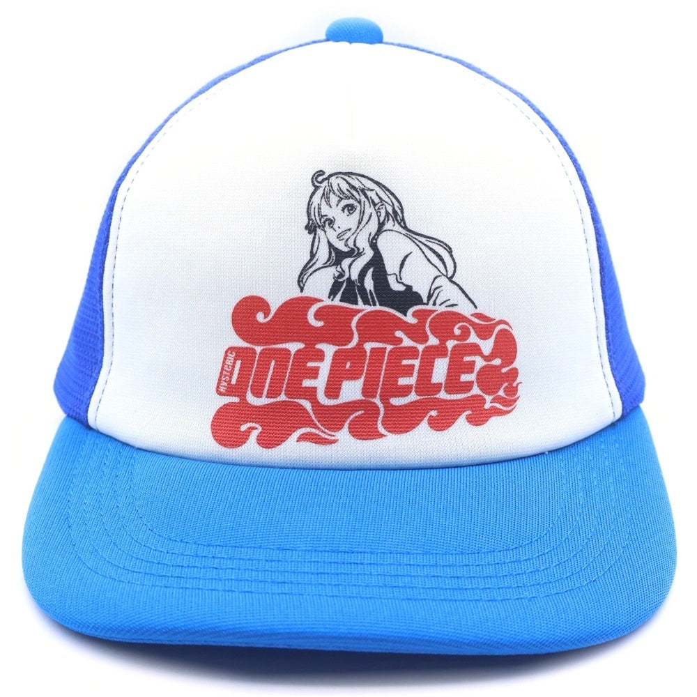 HYSTERIC GLAMOUR(ヒステリックグラマー) × ONE PIECE NAMI メッシュキャップ 帽子 ブルー 02253QH10