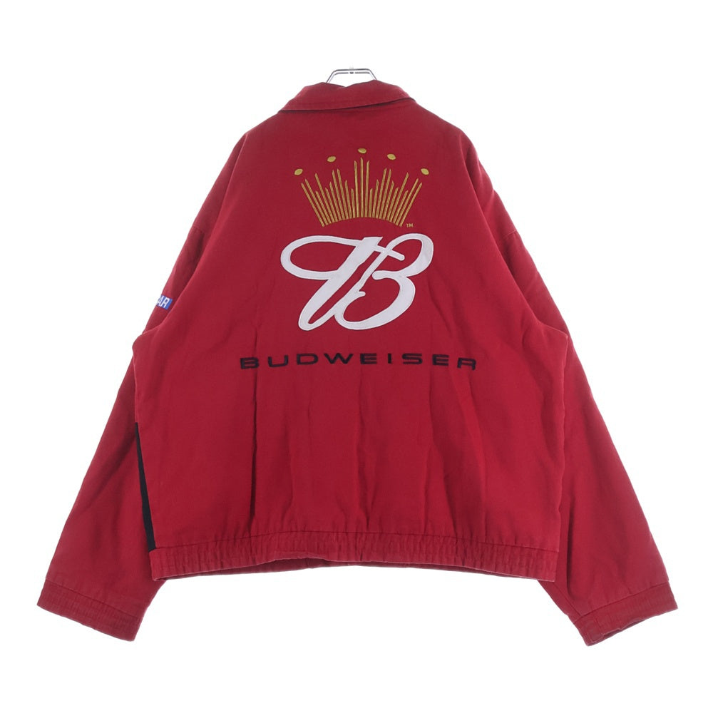 NO BRAND(ノーブランド) WINNERS CIRCLE Budweiser 両面刺繍入り レーシングジャケット レッド