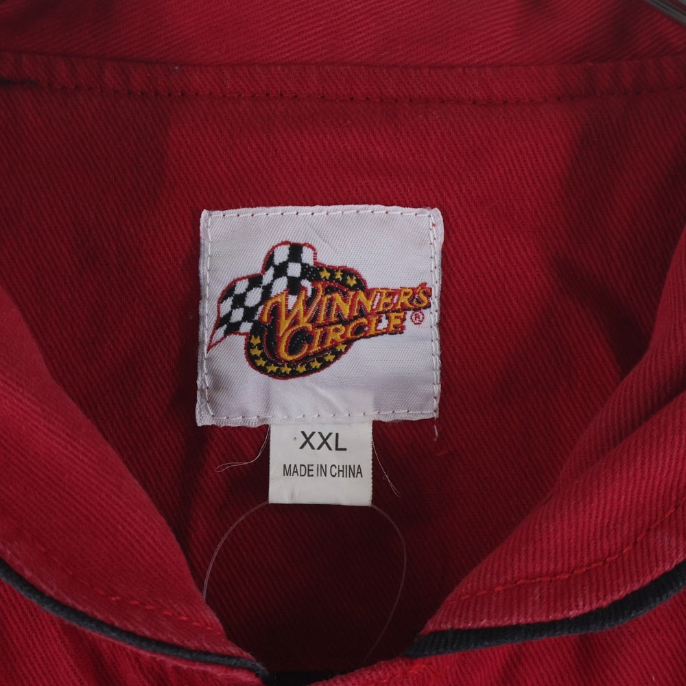 NO BRAND(ノーブランド) WINNERS CIRCLE Budweiser 両面刺繍入り レーシングジャケット レッド