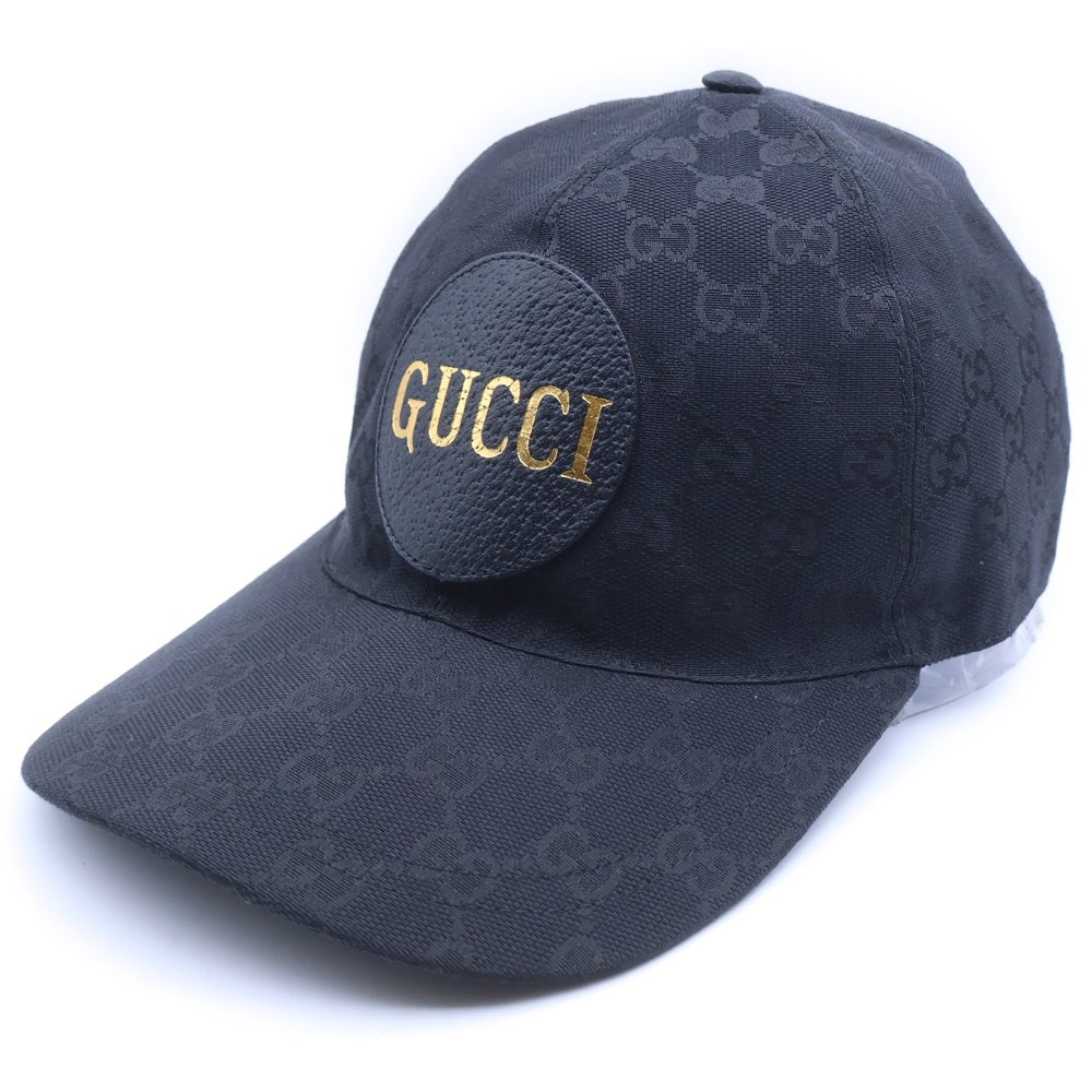 GUCCI(グッチ) GGキャンバス GGロゴ ベースボールキャップ 帽子 ブラック 576253