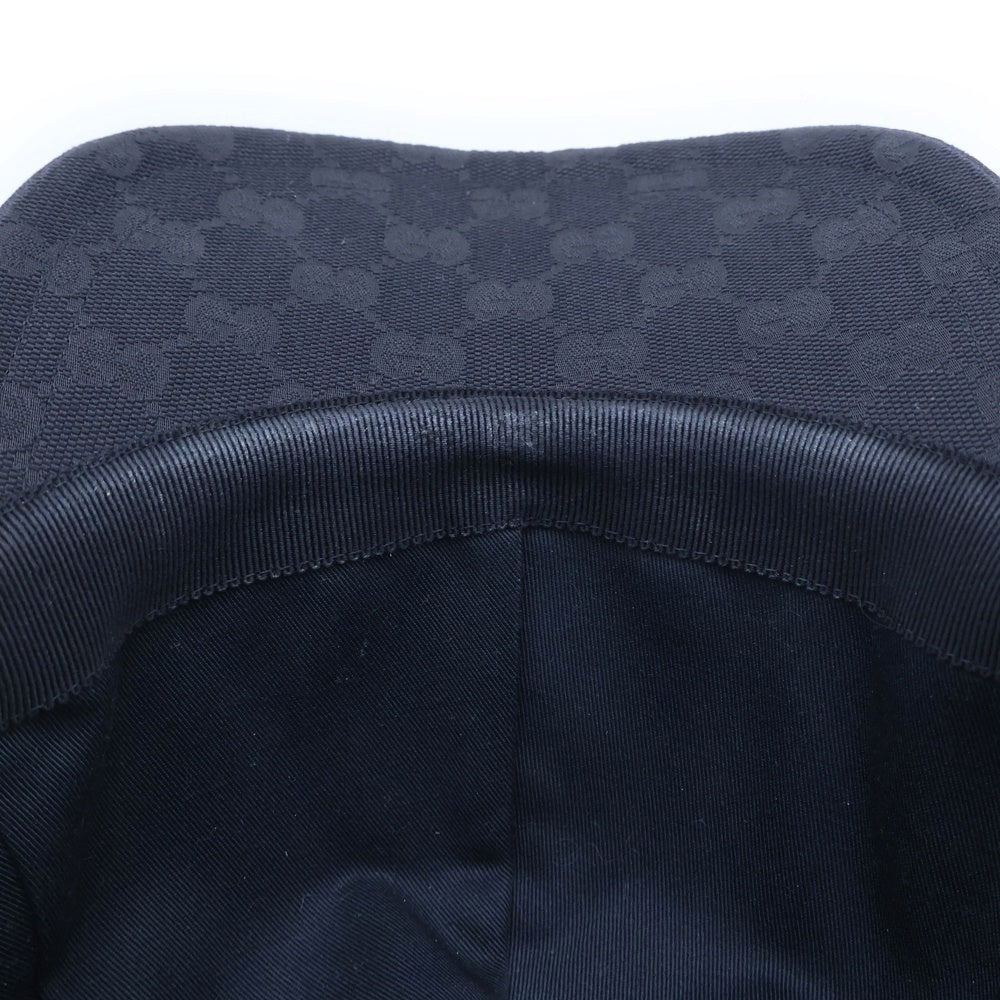 GUCCI(グッチ) GGキャンバス GGロゴ ベースボールキャップ 帽子 ブラック 576253