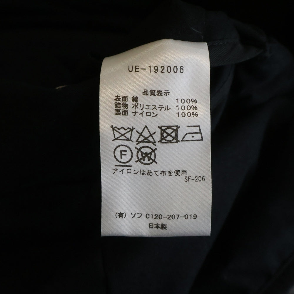UNIFORM EXPERIMENT(ユニフォームエクスペリメント) 19-20AW COLLECTION #2 REVERSIBLE ZIP LINER Thinsulate Ex-Soft リバーシブル ジップライナー 中綿入りジャケット UE-192006