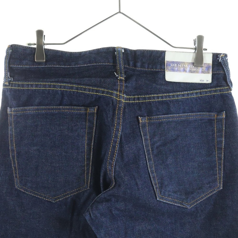 DENIM BY VANQUISH & FRAGMENT(デニムバイヴァンキッシュアンドフラグメント) 刺繍ロゴ 赤耳 セルビッチ 5ポケット ストレートデニムパンツ インディゴ VFP1005