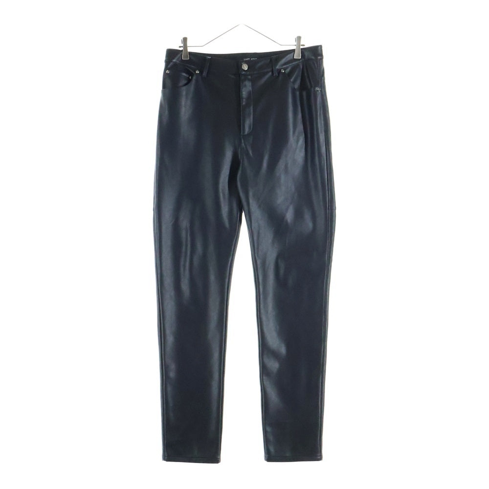 LAST NEST(ラスト ネスト) 25SS LEATHER SLIM TROUSER フェイクレザーパンツ ブラック