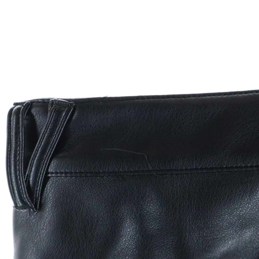 LAST NEST(ラスト ネスト) 25SS LEATHER SLIM TROUSER フェイクレザーパンツ ブラック