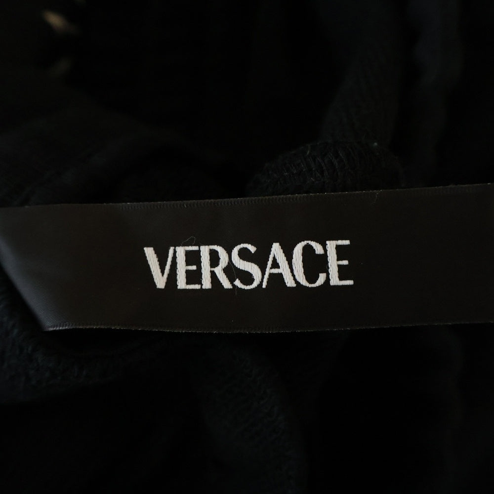 VERSACE(ヴェルサーチ) サイド バロック柄 コットン スウェットパンツ ブラック/イエロー 1012176