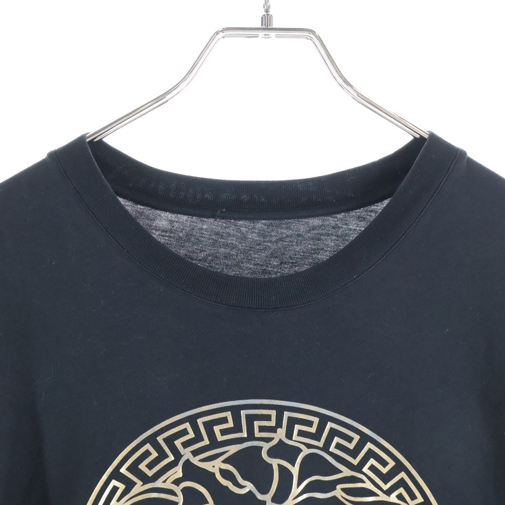 VERSACE(ヴェルサーチ) メデューサ プリント半袖Tシャツ カットソー ブラック A89497S
