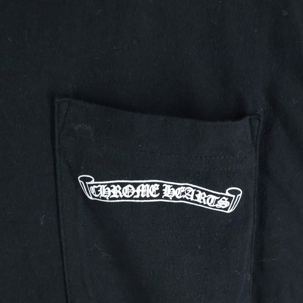 CHROME HEARTS(クロムハーツ) CH T-SHRT バックスクロールラベル ホースシューポケット 半袖Tシャツ カットソー ブラック