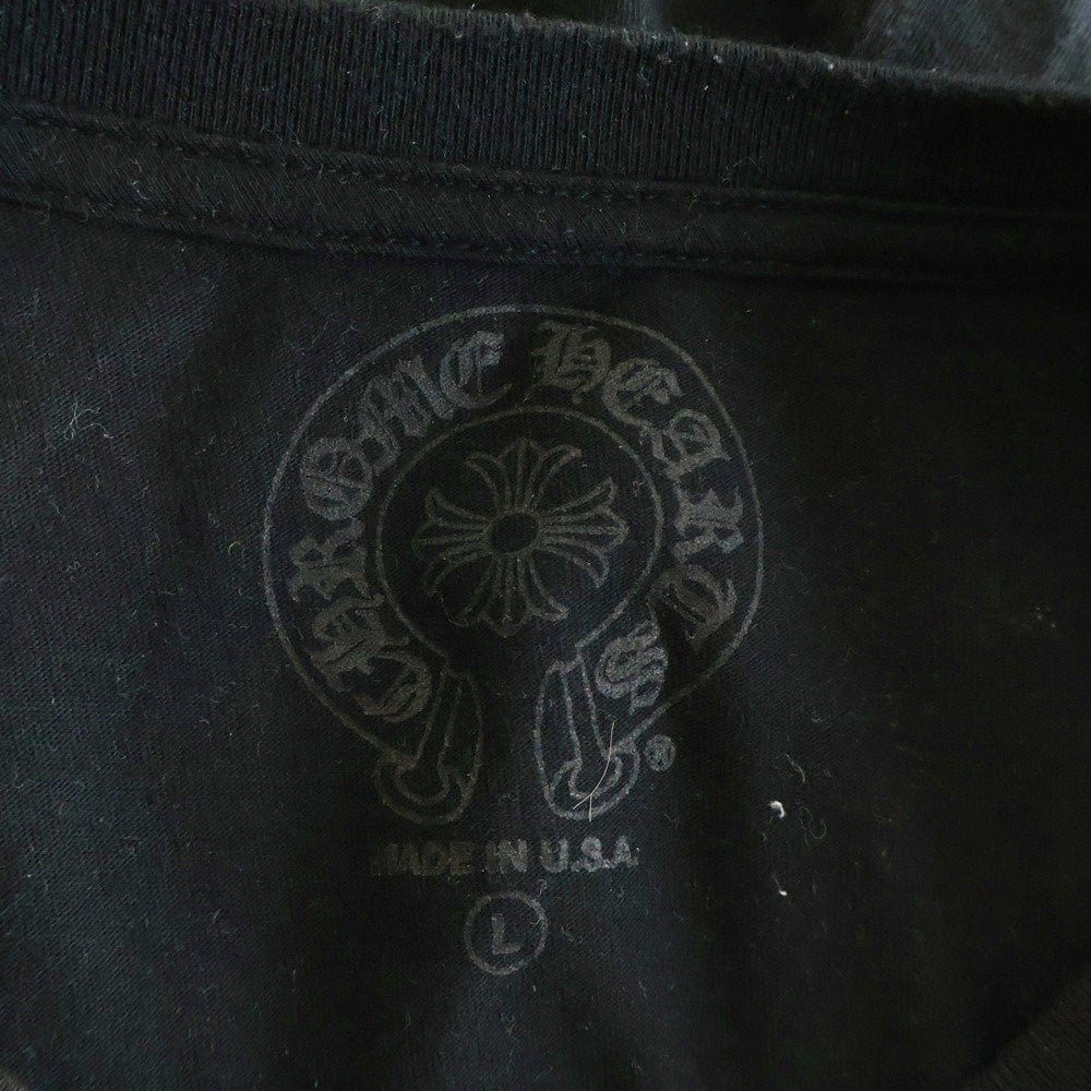 CHROME HEARTS(クロムハーツ) CH T-SHRT バックスクロールラベル ホースシューポケット 半袖Tシャツ カットソー ブラック