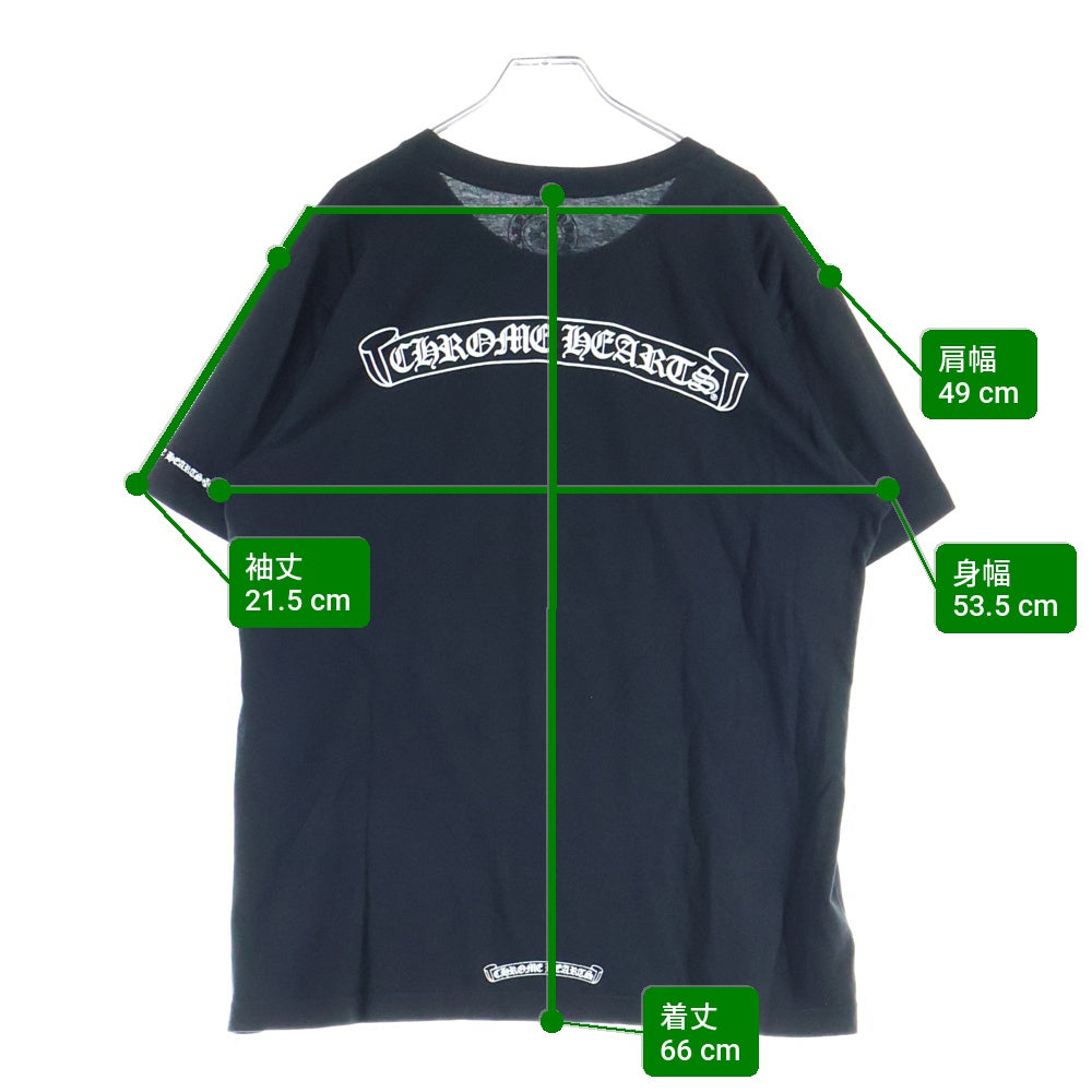 CHROME HEARTS(クロムハーツ) CH T-SHRT バックスクロールラベル ホースシューポケット 半袖Tシャツ カットソー ブラック
