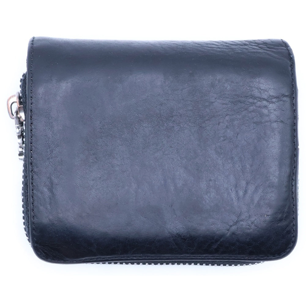CHROME HEARTS(クロムハーツ) SQ ZIP BILL スクエアジップビル レザーウォレット 財布 ブラック BCA376