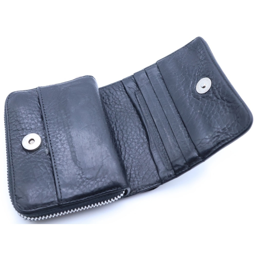 CHROME HEARTS(クロムハーツ) SQ ZIP BILL スクエアジップビル レザーウォレット 財布 ブラック BCA376