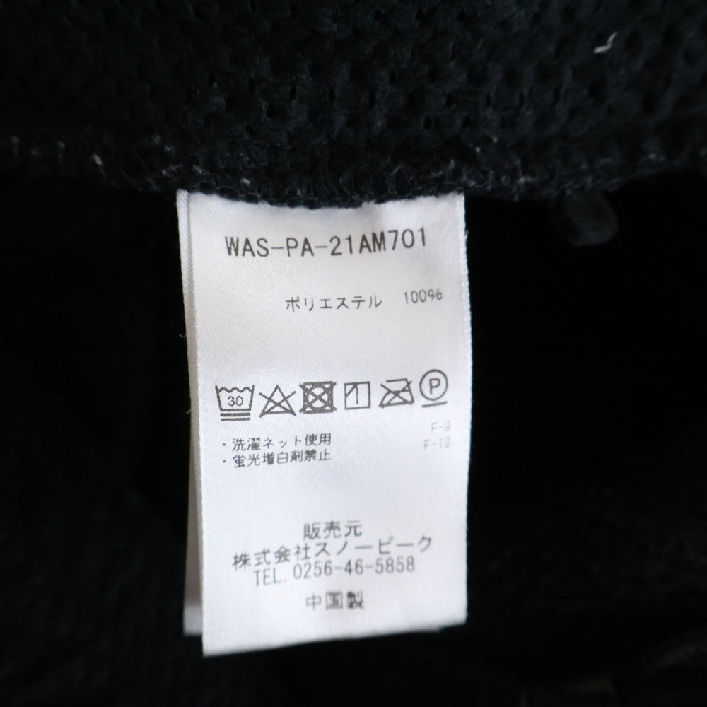 snow peak(スノーピーク) 21AW×WIND AND SEA BOA FLEECE PANT ウィンダンシー ボア フリースパンツ ブラック WAS-PA-21AW701
