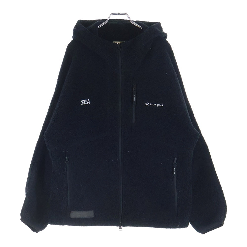 snow peak(スノーピーク) 21AW×WIND AND SEA BOA FLEECE JACKET ウィンダンシー ボア フリースジャケット ブラック WAS-JK-21AW701