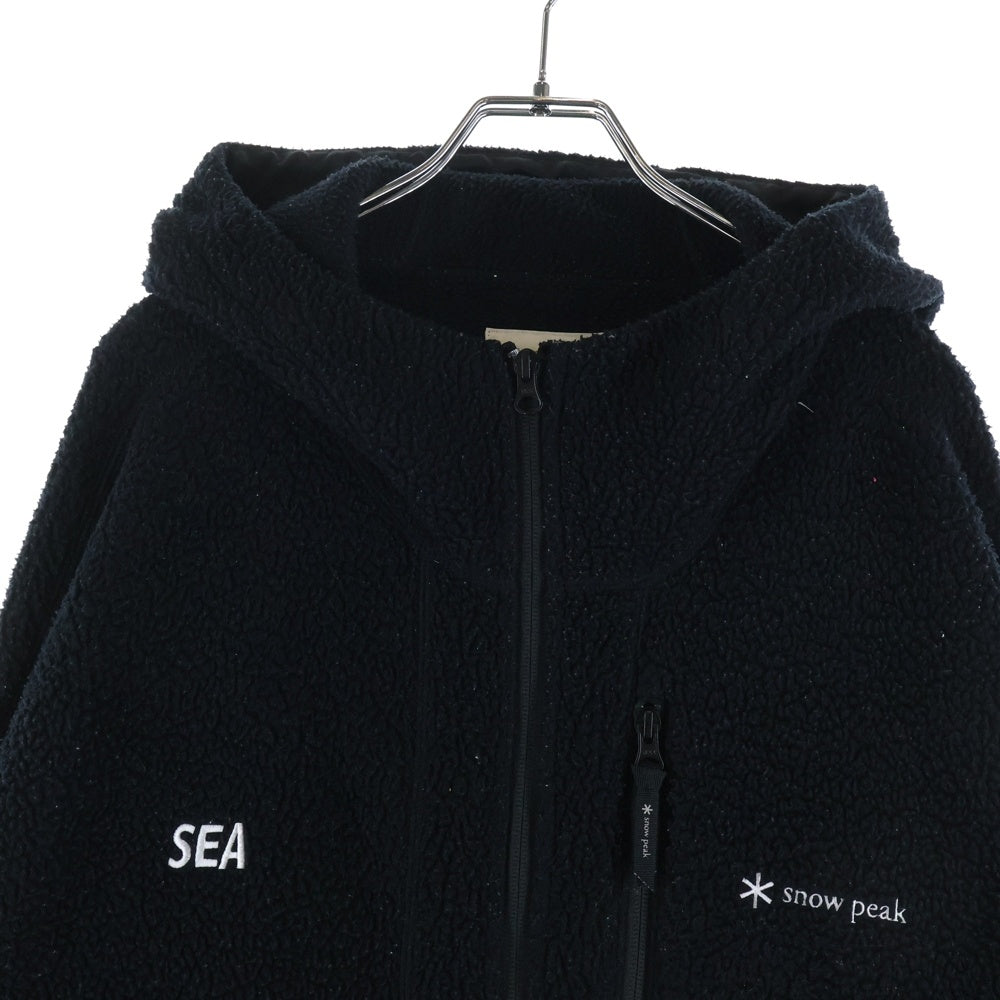 snow peak(スノーピーク) 21AW×WIND AND SEA BOA FLEECE JACKET ウィンダンシー ボア フリースジャケット ブラック WAS-JK-21AW701