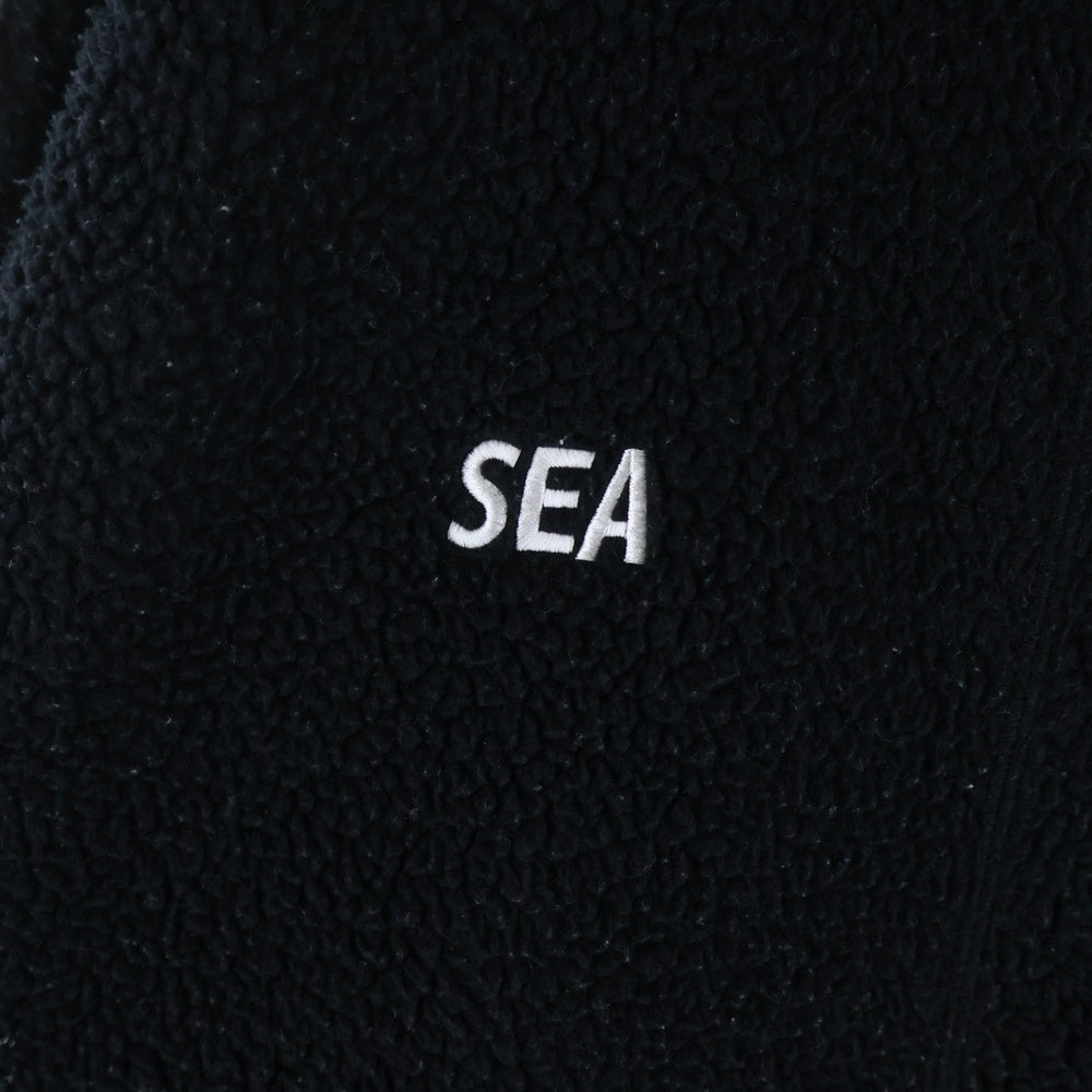 snow peak(スノーピーク) 21AW×WIND AND SEA BOA FLEECE JACKET ウィンダンシー ボア フリースジャケット ブラック WAS-JK-21AW701