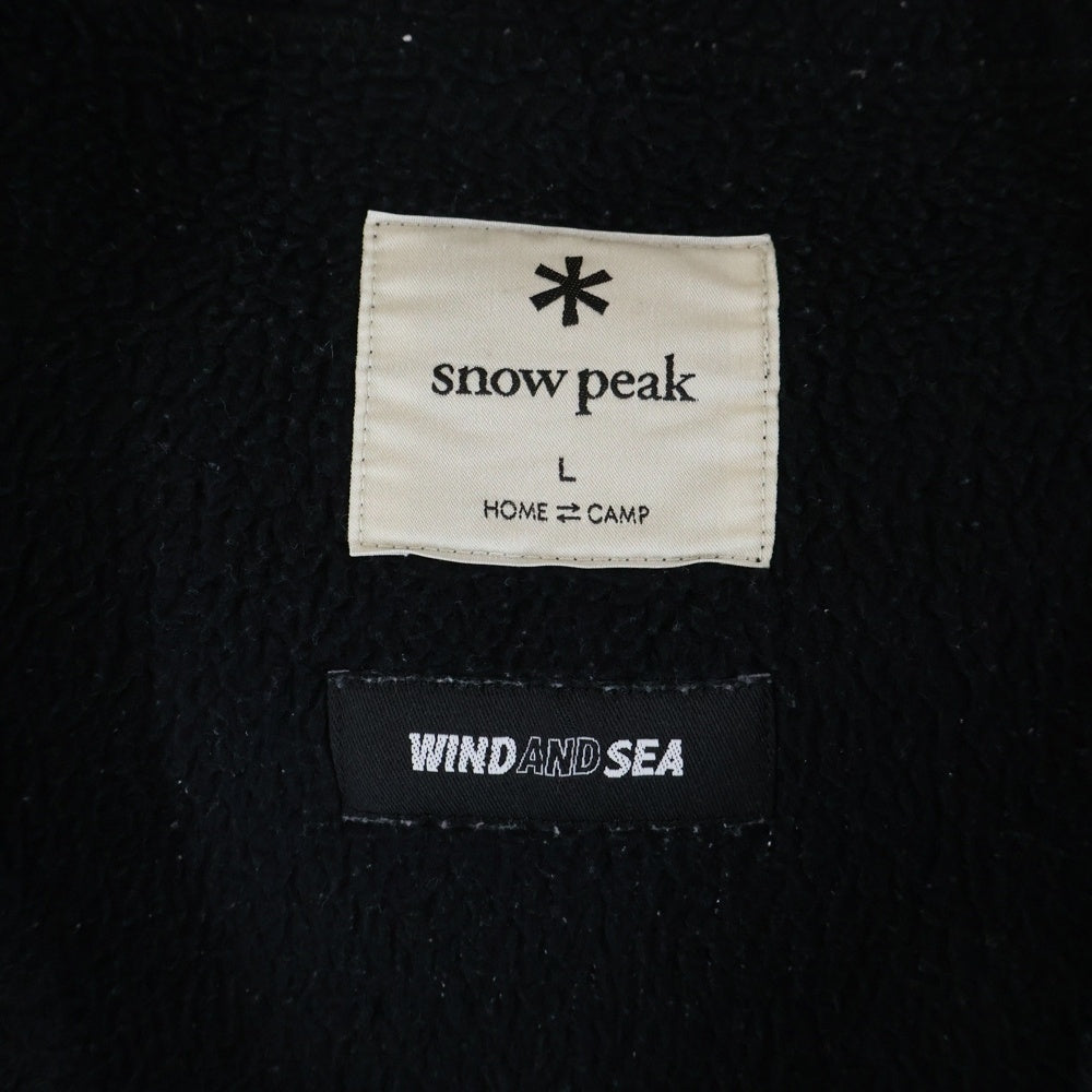 snow peak(スノーピーク) 21AW×WIND AND SEA BOA FLEECE JACKET ウィンダンシー ボア フリースジャケット ブラック WAS-JK-21AW701
