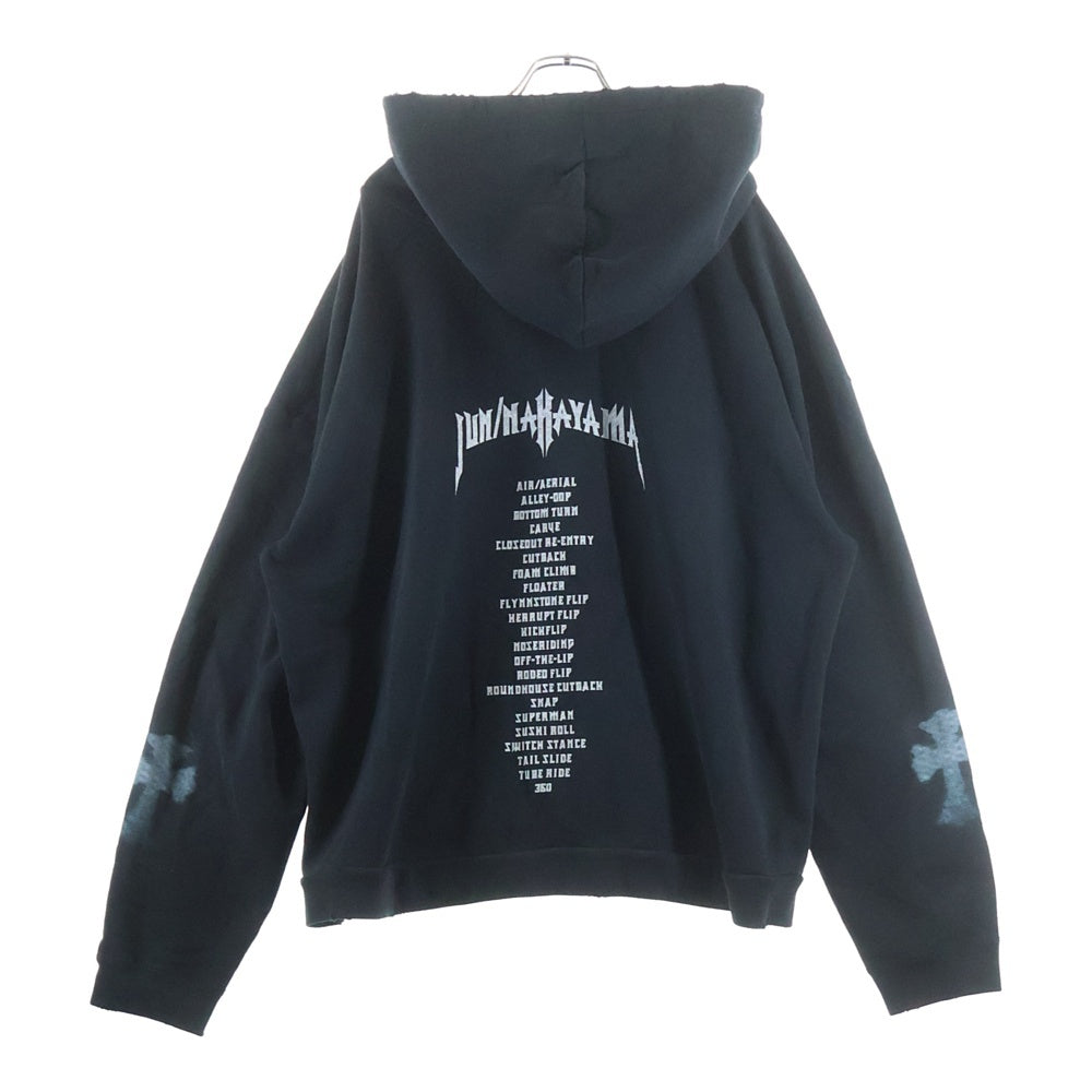 JUN / NAKAYAMA(ジュンナカヤマ) 25SS NUN HOODIE プルオーバーパーカー フーディー ブラック
