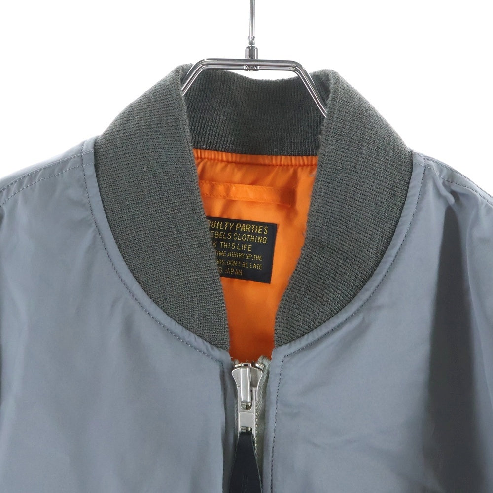 WACKO MARIA(ワコマリア) 24AW LEOPARD FAUX FUR MA-1 FLIGHT JACKET レオパード フライトジャケット グレー/オレンジ 24FW-WMO-ML02