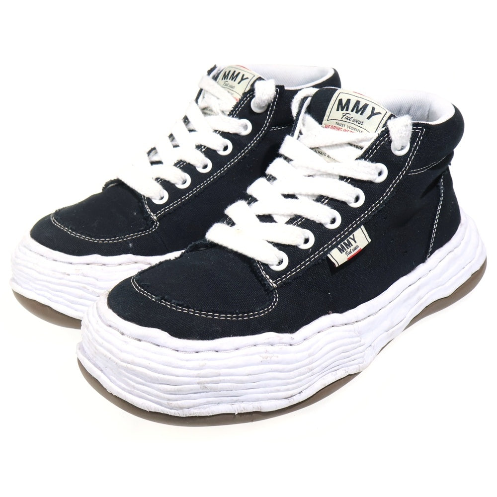 MAISON MIHARAYASUHIRO(メゾンミハラヤスヒロ) OLIVER OG SOLE CANVAS HIGH-TOP SNEAKER A15FW703 オリジナルソール キャンバスハイカットスニーカー ブラック/ホワイト