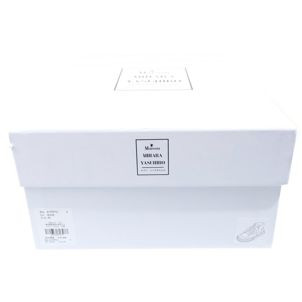 MAISON MIHARAYASUHIRO(メゾンミハラヤスヒロ) OLIVER OG SOLE CANVAS HIGH-TOP SNEAKER A15FW703 オリジナルソール キャンバスハイカットスニーカー ブラック/ホワイト