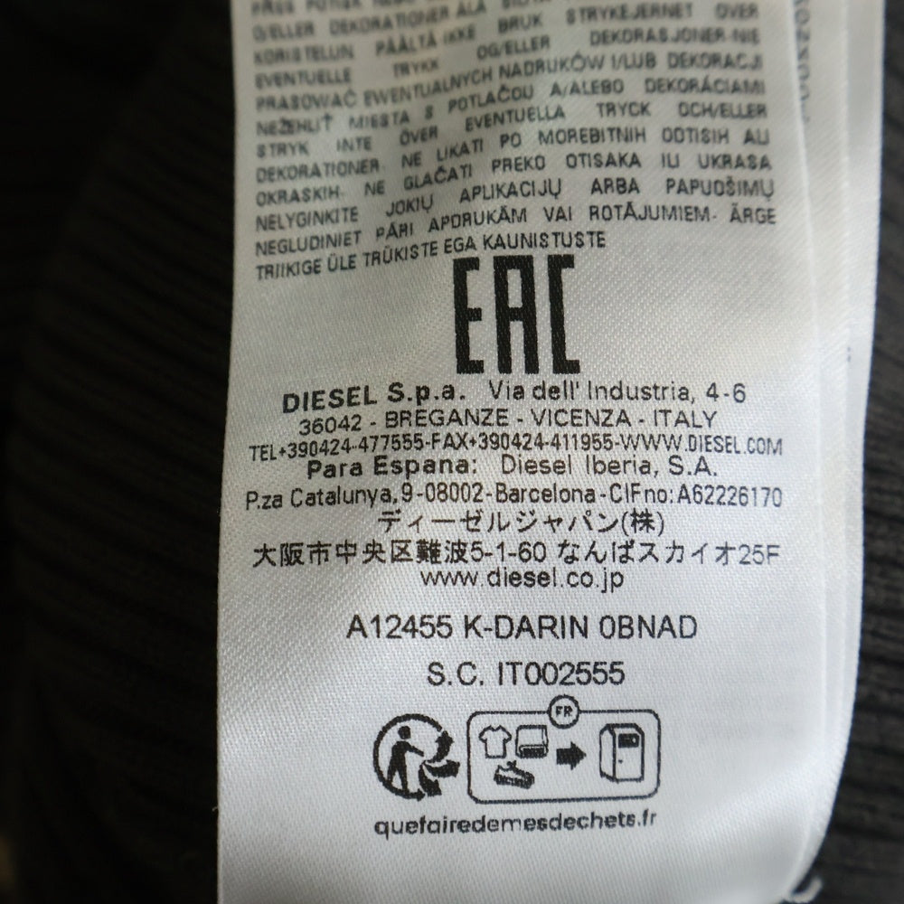 DIESEL(ディーゼル) K-Darin Treated Jumper 長袖ニットセーター グレー A12455 0BNAD