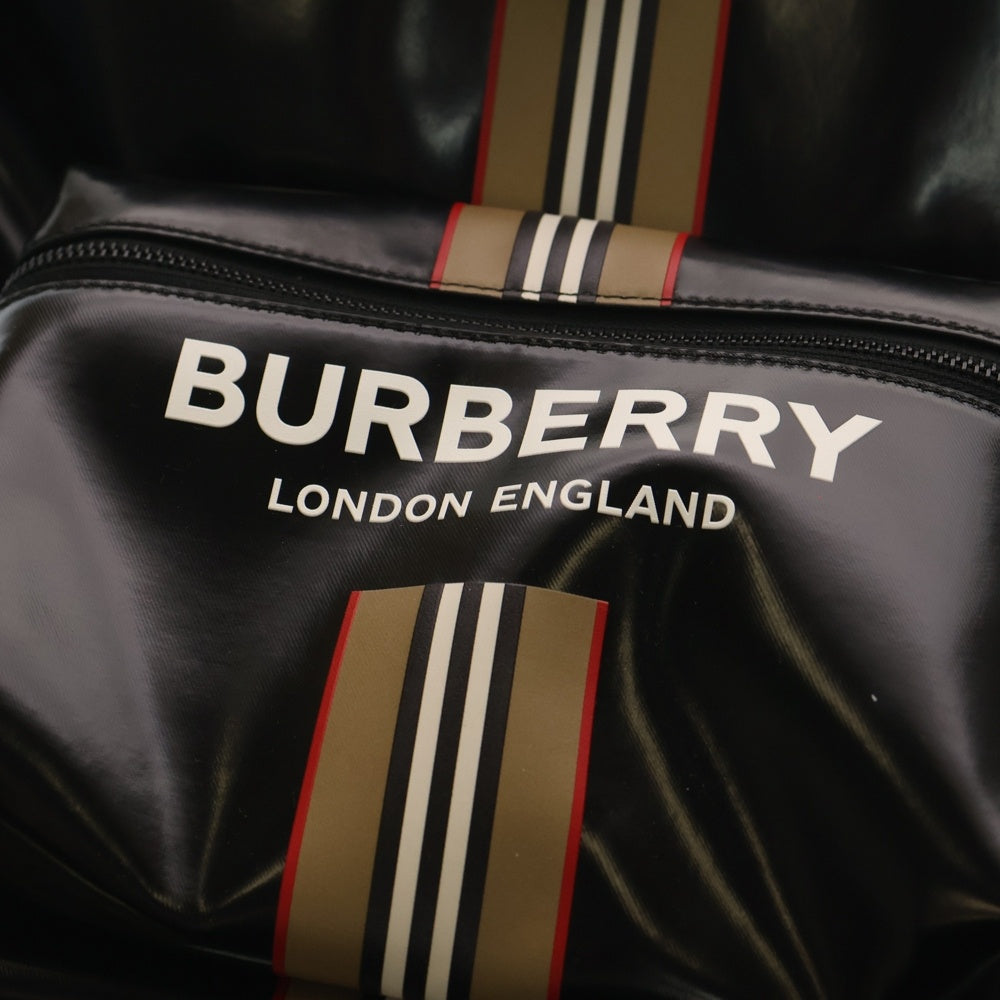 BURBERRY(バーバリー) パテント ロゴ バックパック リュック ブラック 8030015 レディース