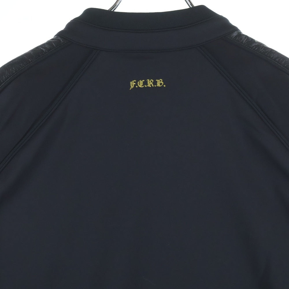 F.C.R.B./F.C.Real Bristol/FCRB(エフシーアールビー/エフシーレアルブリストル) ×TRACK JACKET ナイキ レザー切替 トラックジャケット ブラック 193915-010