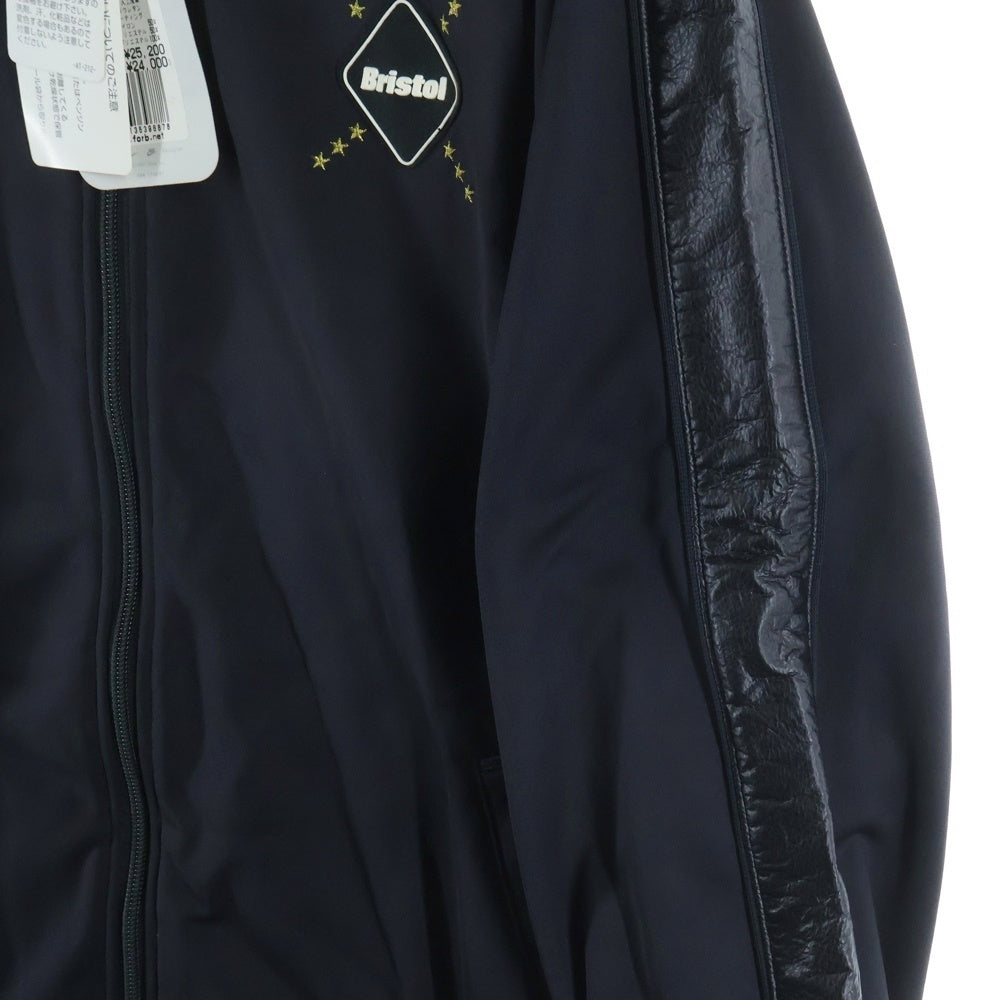 F.C.R.B./F.C.Real Bristol/FCRB(エフシーアールビー/エフシーレアルブリストル) ×TRACK JACKET ナイキ レザー切替 トラックジャケット ブラック 193915-010