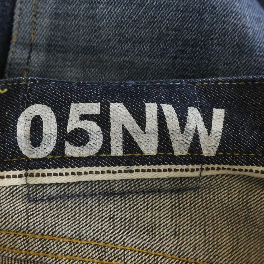 VISVIM(ヴィスヴィム) FLUXUS DENIM 05NW パイソンパッチ ストレートデニムパンツ インディゴ