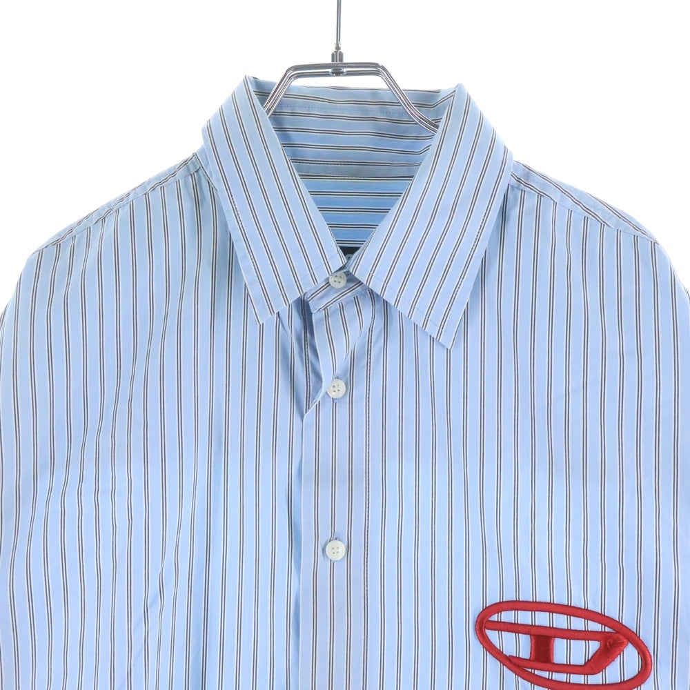 DIESEL(ディーゼル) S Doubly Stripe Shirt ストライプ 長袖シャツ ブルー A06351