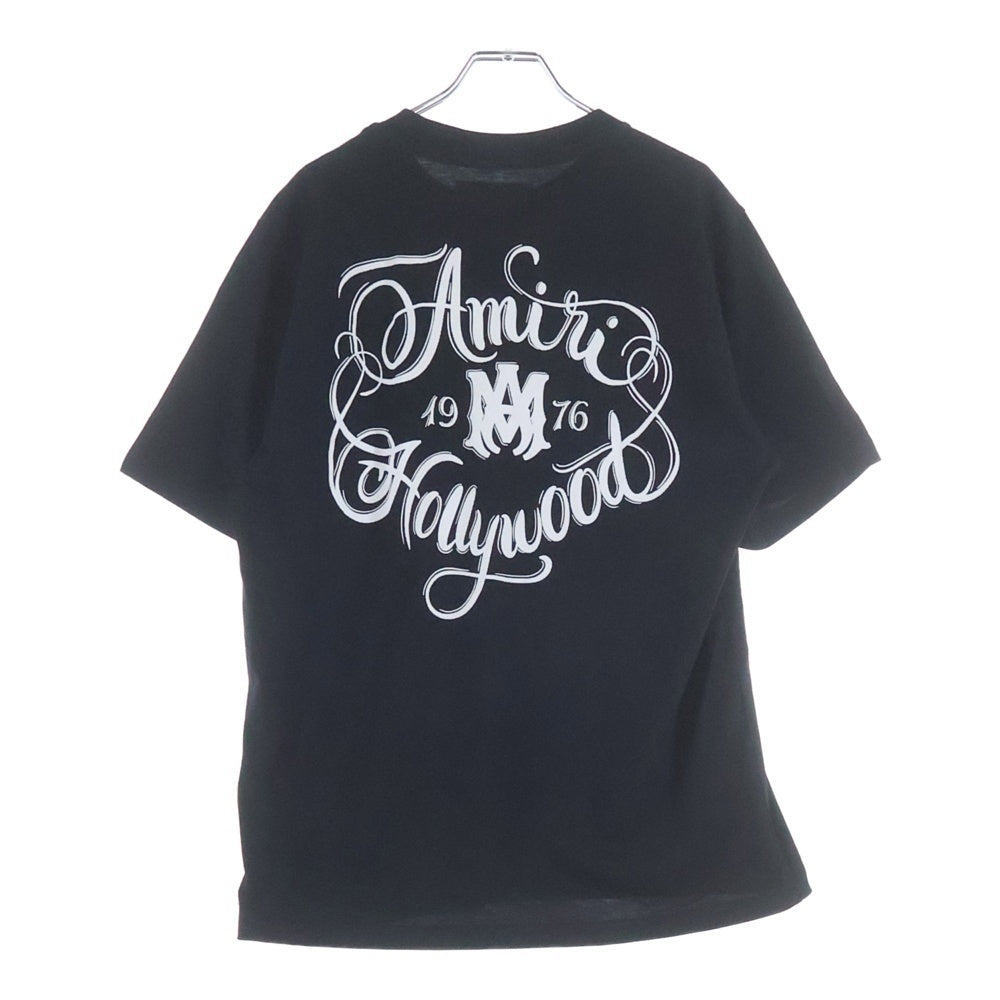 AMIRI(アミリ) HOLLYWOOD TEE ハリウッド プリント 半袖Tシャツ カットソー ブラック AMTOJR1009