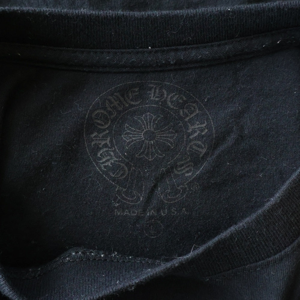 CHROME HEARTS(クロムハーツ) HOLLYWOOD LIMITED RED CH PLUS HORESESHOE TEE ハリウッド CHプリント ポケット半袖Tシャツ カットソー ブラック/レッド