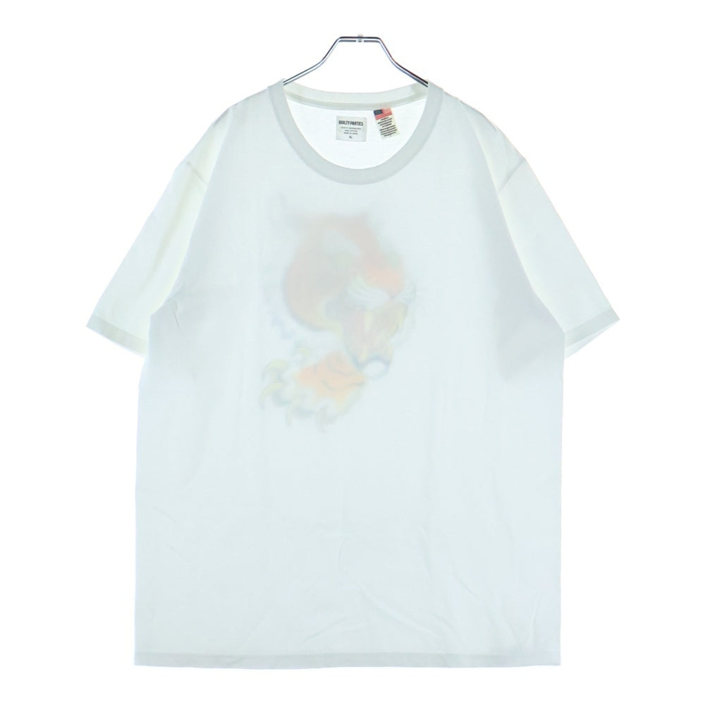 WACKO MARIA(ワコマリア) TIME LEHI バックタイガープリント 半袖Tシャツ カットソー ホワイト