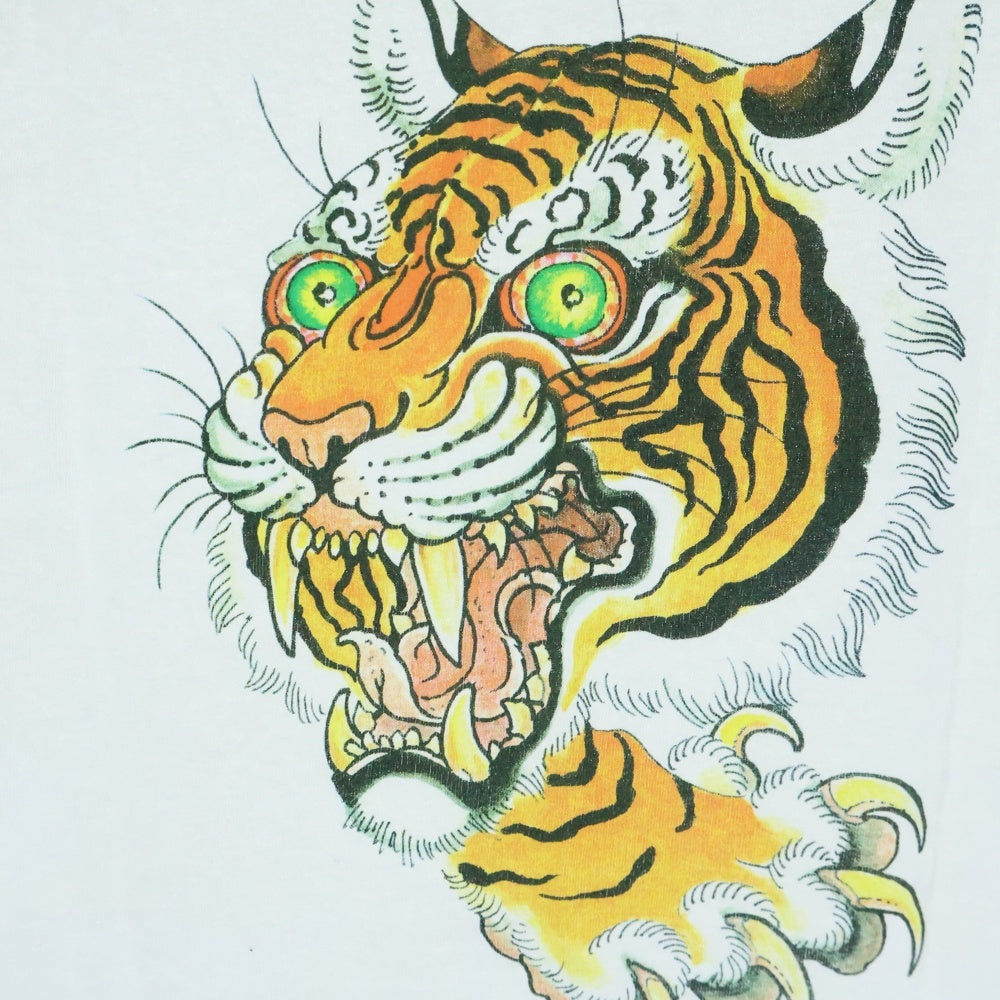 WACKO MARIA(ワコマリア) TIME LEHI バックタイガープリント 半袖Tシャツ カットソー ホワイト