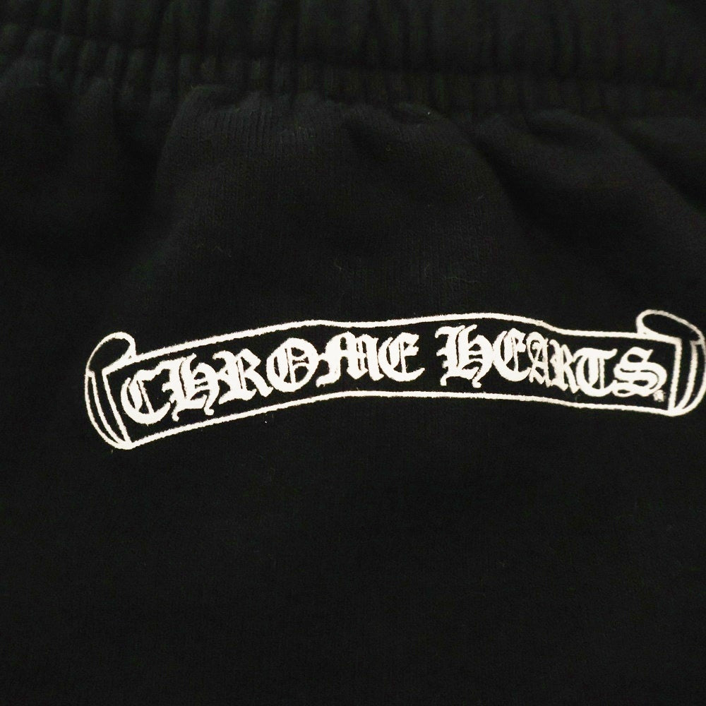 CHROME HEARTS(クロムハーツ) SWTSHRT PANTS フロントスクロールラベル サイドロゴ プリント スウェットパンツ ブラック