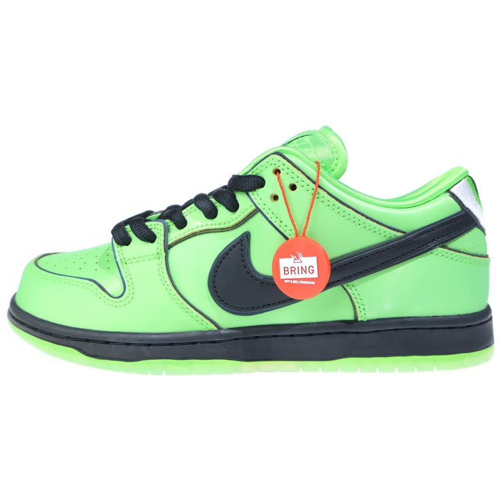 NIKE(ナイキ) ×The Powerpuff Girls SB Dunk Low Pro QS Buttercup パワーパフガールズ ダンク ロウ バターカップ ローカットスニーカー FZ8319-300 US8.5/26.5cm グリーン