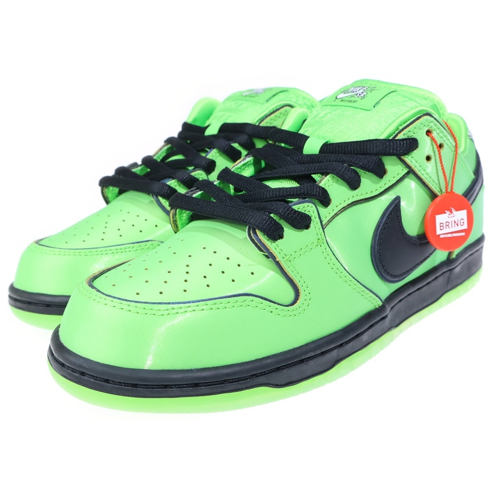 NIKE(ナイキ) ×The Powerpuff Girls SB Dunk Low Pro QS Buttercup パワーパフガールズ ダンク ロウ バターカップ ローカットスニーカー FZ8319-300 US8.5/26.5cm グリーン