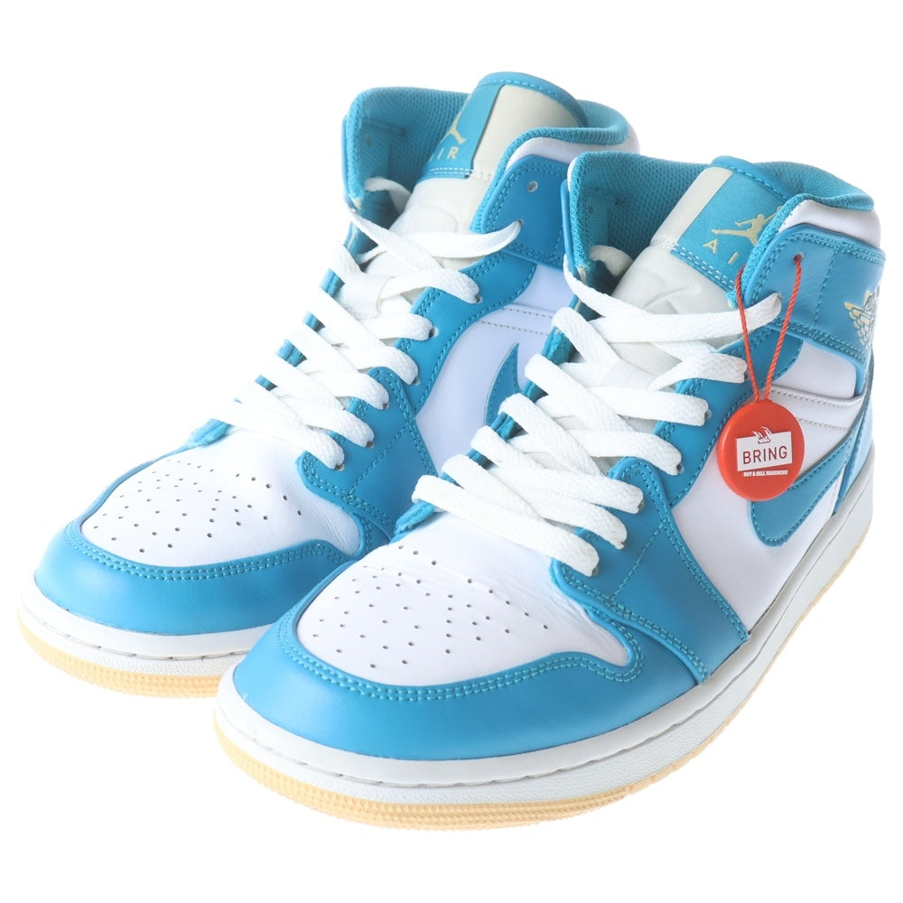 NIKE(ナイキ) AIR JORDAN 1 MIDD AQUATONE DQ8426-400 エアジョーダン1 ミッド アクアトーン ホワイト/ブルー US9.5/27.5cm