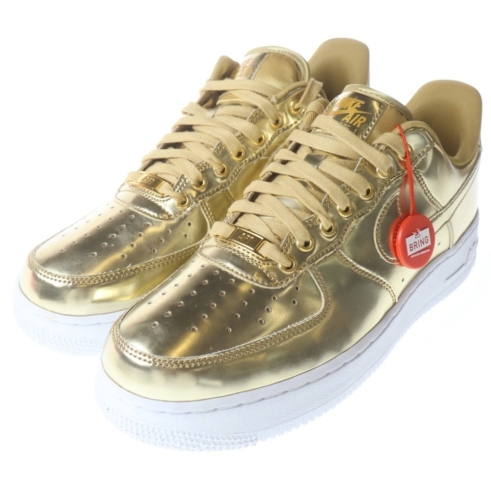 NIKE(ナイキ) WMNS AIR FORCE 1 SP METALLIC GOLD エアフォース1 ロー ローカットスニーカー US10.5/27.5cm CQ6566-700