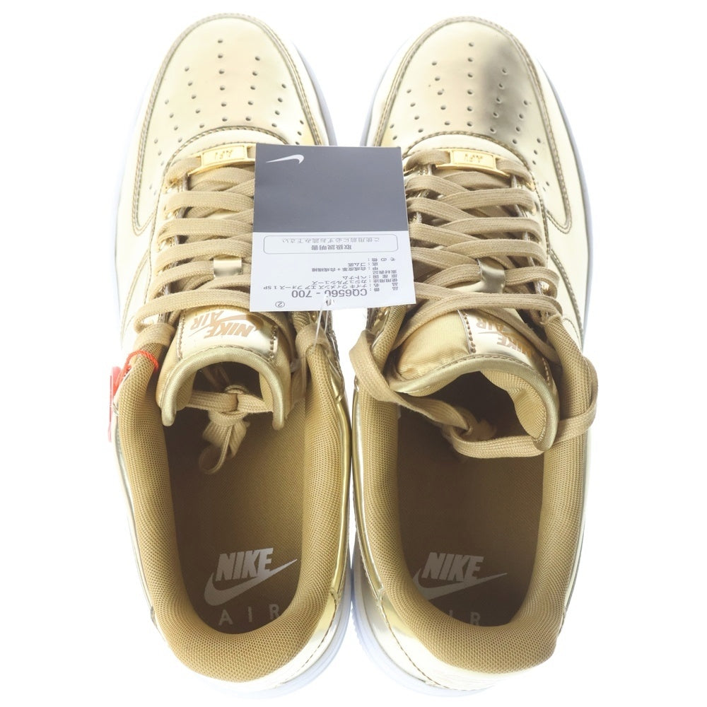 NIKE(ナイキ) WMNS AIR FORCE 1 SP METALLIC GOLD エアフォース1 ロー ローカットスニーカー US10.5/27.5cm CQ6566-700