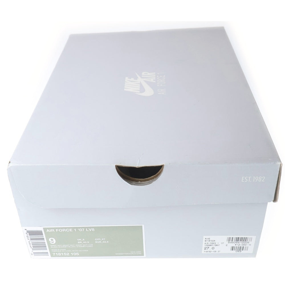 NIKE(ナイキ) AIR FORCE 1 LOW 07 LV8 エアフォース1 ロー ローカットスニーカー US9/27.0cm 718152-105 ホワイト