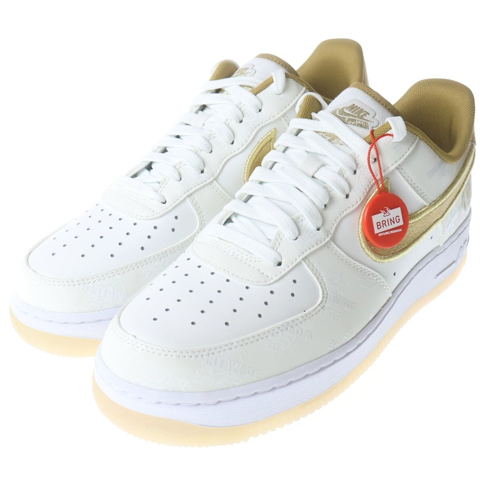 NIKE(ナイキ) AIR FORCE 1 LOW 07 LV8 WW ワールドワイドパック エアフォース1 ロー ローカットスニーカー US9/27.0cm DA1343-170 ホワイト/ゴールド