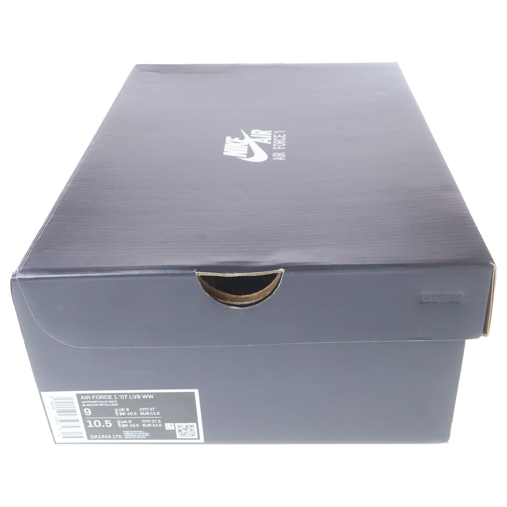 NIKE(ナイキ) AIR FORCE 1 LOW 07 LV8 WW ワールドワイドパック エアフォース1 ロー ローカットスニーカー US9/27.0cm DA1343-170 ホワイト/ゴールド