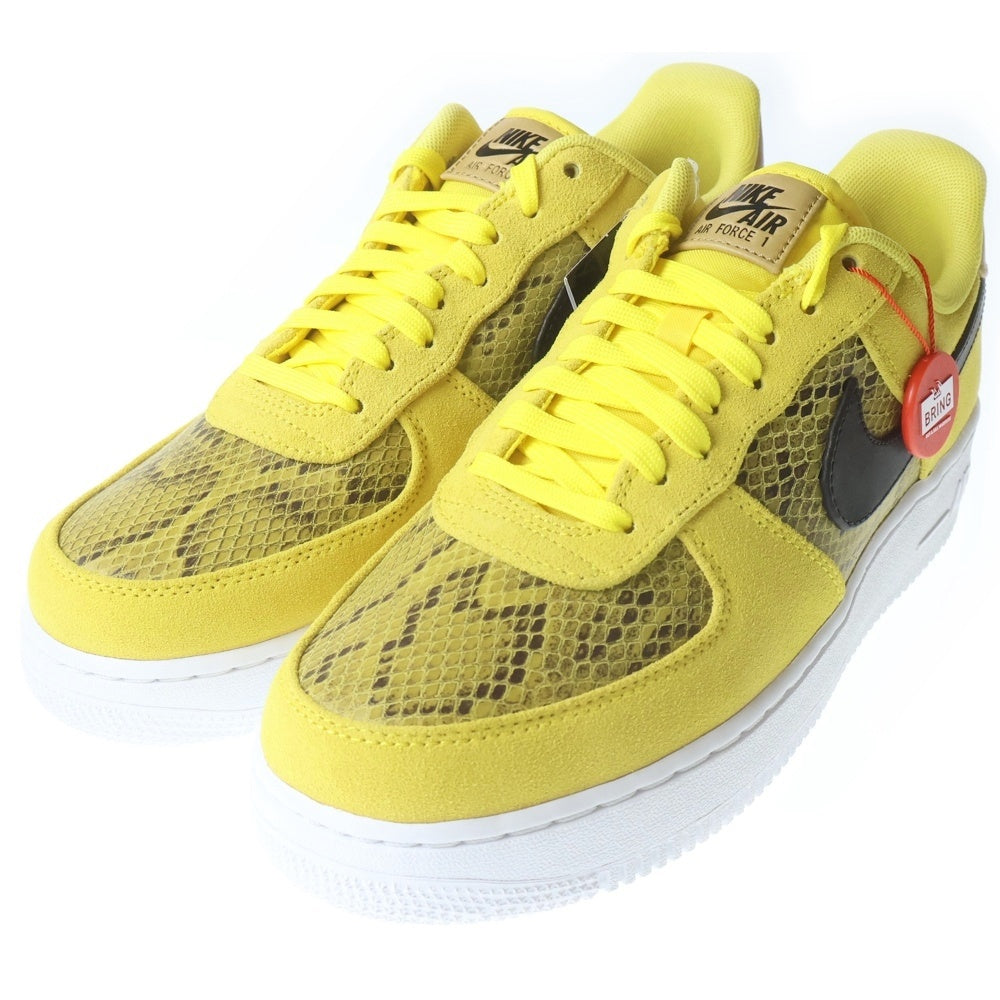 NIKE(ナイキ) AIR FORCE 1 LOW 07 PRM SNAKESKIN スネークスキン エアフォース1 ロー ローカットスニーカー US9/27.0cm BQ4424-700 イエロー