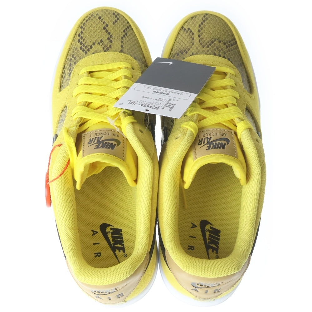 NIKE(ナイキ) AIR FORCE 1 LOW 07 PRM SNAKESKIN スネークスキン エアフォース1 ロー ローカットスニーカー US9/27.0cm BQ4424-700 イエロー
