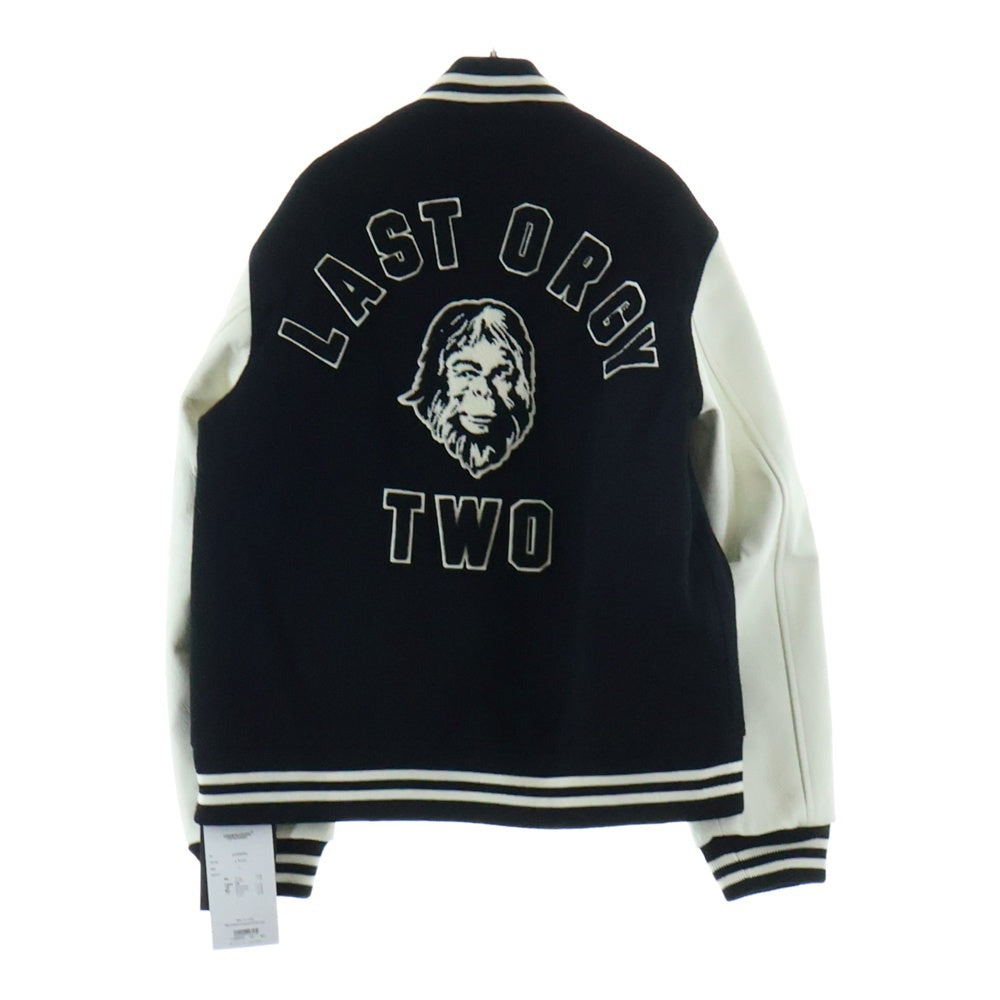 HUMAN MADE(ヒューマンメイド) 22AW× UNDERCOVER LAST ORGY 2 VARSITY JACKET アンダーカバー ラストオージー スタジアムジャンパー ジャケットブルゾン ブラック/ホワイト UC2B9202