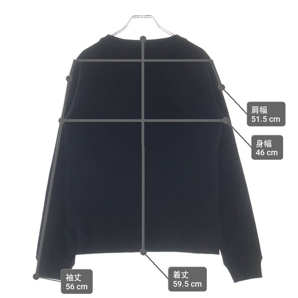 MAISON KITSUNE(メゾンキツネ) DOUBLE FOX HEAD PATCH CLASSIC SWEATSHIRT フロント刺繍ロゴ スウェット ブラック HU05132WW0008