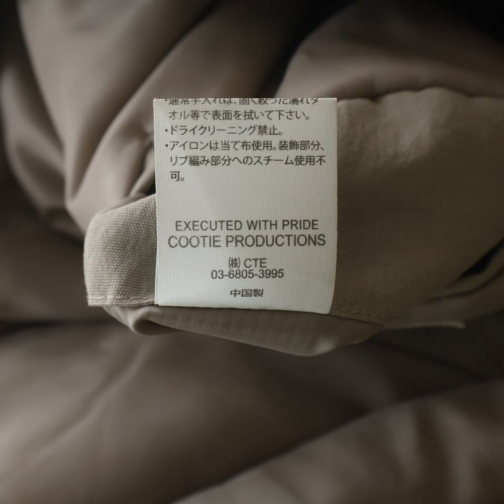 COOTIE PRODUCTIONS(クーティー プロダクションズ) PADDED ZIP UP JACKET パデッド ジップアップジャケット グレー CTE-23A221