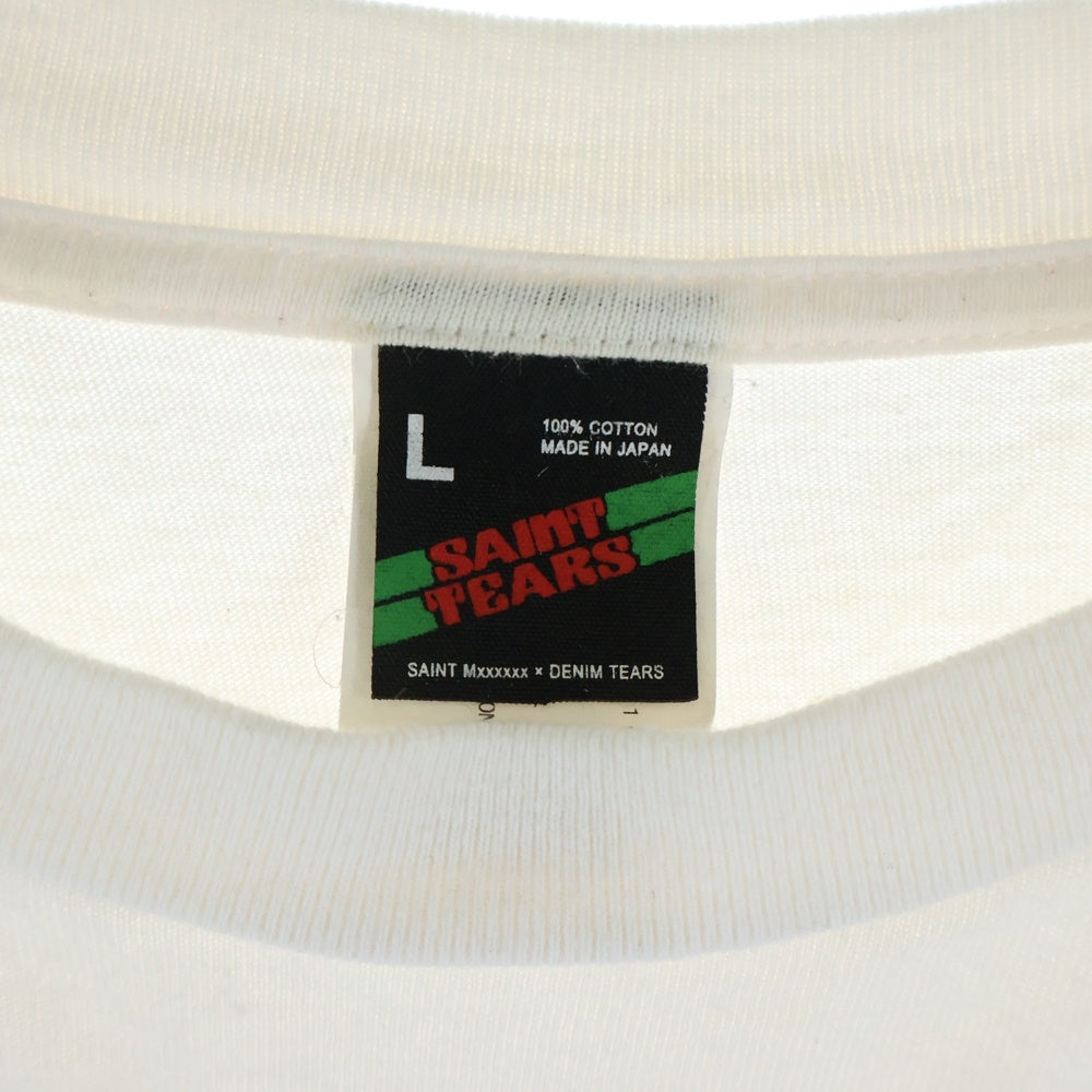 SAINT MICHAEL(セントマイケル) 22SS HOLLY STATEフォトプリント半袖Tシャツ カットソー ホワイト SM-S22-0000-062